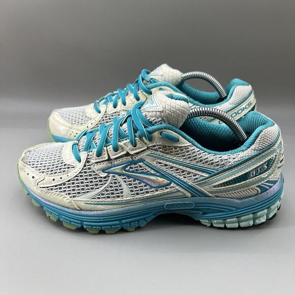 Brooks‎ Adrenaline GTS 13 Women Size 8 Shoes White Teal Blue Running Sneakers - Picture 3 of 9